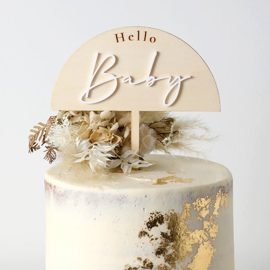 Oh Baby Wooden Cake Topper