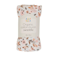 All4Ella Floral Bouquet Muslin Wrap - Fauve + Co