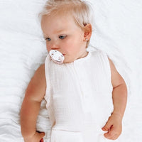 Charlie Cotton Romper Cream - Fauve + Co