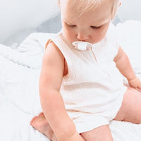 Charlie Cotton Romper Cream - Fauve + Co