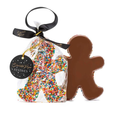 Charlotte Piper 100g Sprinkle Gingerbread Man Milk Chocolate - Fauve + Co