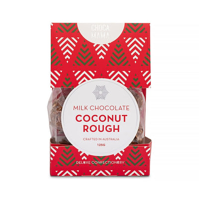 Chocamama Christmas Milk Chocolate Coconut Rough 125g - Fauve + Co