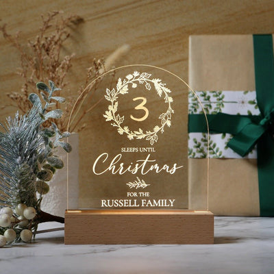 Countdown to Christmas Night Light - Family Wreath - Fauve + Co