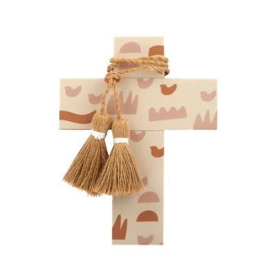 Curio Resin Cross 15x20cm Natural/Nude - Fauve + Co