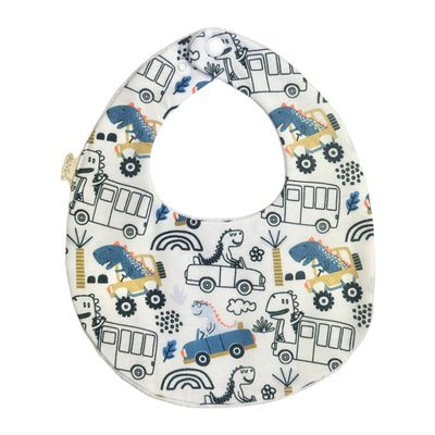 Dino Car Baby Bib - Fauve + Co