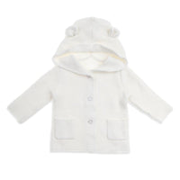 "Little Bear" Cotton Knit Cardigan Cream - Fauve + Co