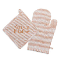 Neve Set 2 Cotton Glove/Mitt 20x32cm Terracotta - Fauve + Co