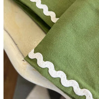 Orla Cotton Napkins Set/4 - Olive/Ivory - Fauve + Co