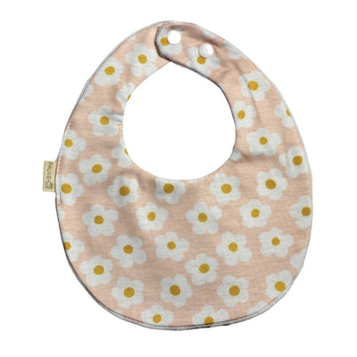 Peach Daisy Baby Bib - Fauve + Co