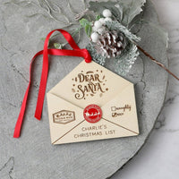 Personalised Christmas List Envelope Ornament - Fauve + Co