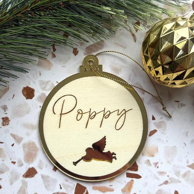 Personalised Christmas Ornament - Trumpeting Angel - Fauve + Co