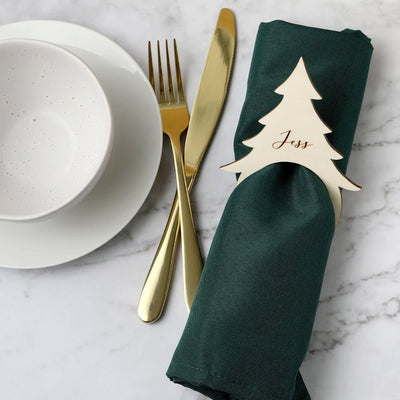 Personalised Christmas Tree Napkin Holder - Fauve + Co