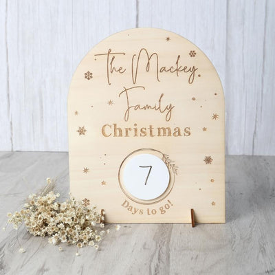 Personalised Countdown to Christmas Sign - Family - Fauve + Co