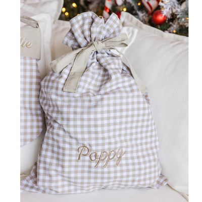 Personalised Gingham Christmas Sack - Fauve + Co