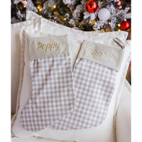 Personalised Gingham Christmas Stocking - Fauve + Co