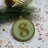 Personalised Pastel Christmas Ornament - Letter - Fauve + Co