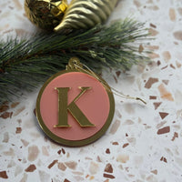 Personalised Pastel Christmas Ornament - Letter - Fauve + Co