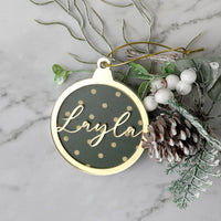 Personalised Polkadot Elegance Christmas Ornament - Fauve + Co