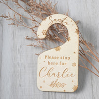 Personalised Santa Stop Here Door Hanger - Fauve + Co