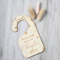 Personalised Santa Stop Here Door Hanger - Fauve + Co