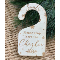 Personalised Santa Stop Here Door Hanger - Fauve + Co