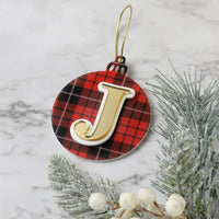 Personalised Tartan Monogram Magic Christmas Ornament - Fauve + Co