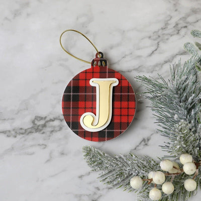 Personalised Tartan Monogram Magic Christmas Ornament - Fauve + Co