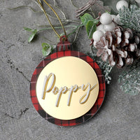 Personalised Tartan Tidings Christmas Ornament - Fauve + Co