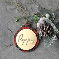 Personalised Tartan Tidings Christmas Ornament - Fauve + Co