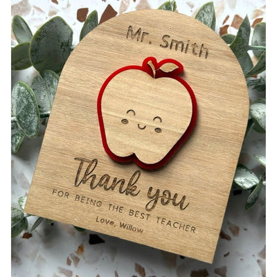 Personalised Teacher Thank You Magnet - Apple - Fauve + Co