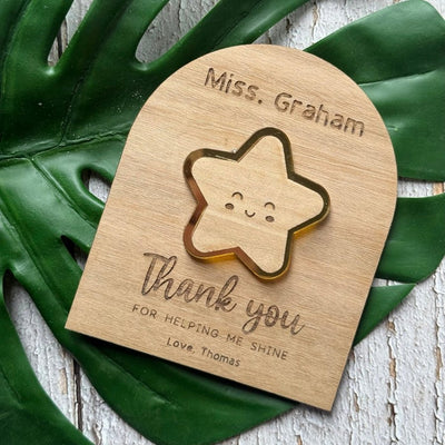 Personalised Teacher Thank You Magnet - Star - Fauve + Co