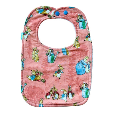 Peter Rabbit Peach Feeding Bib - Fauve + Co