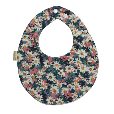 Pink & Green Floral Baby Bib - Fauve + Co