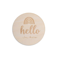 Rainbow "Hello I'm Here" Birth Announcement Disc - Fauve + Co