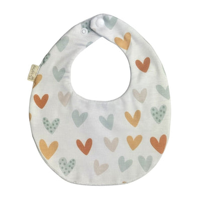 Soft Hearts Baby Bib - Fauve + Co