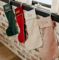 Velvet Stocking & Reindeer Christmas Gift Box - Fauve + Co